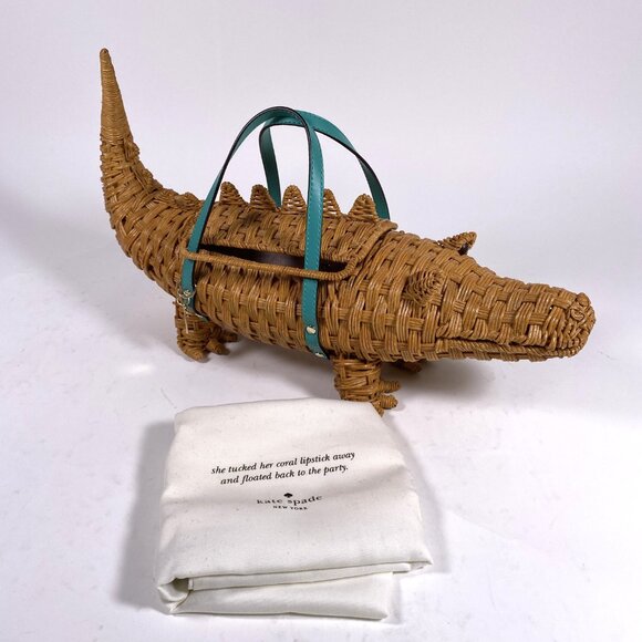RARE KATE SPADE 'Swamped Wicker 3D Alligator' Bag - Picture 12 of 12